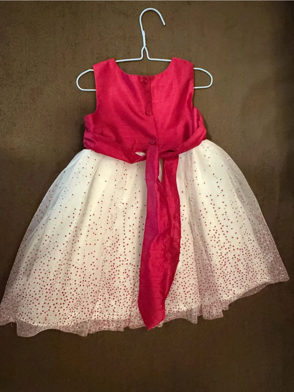 marmellata Pink and White Sparkle Tulle Dress